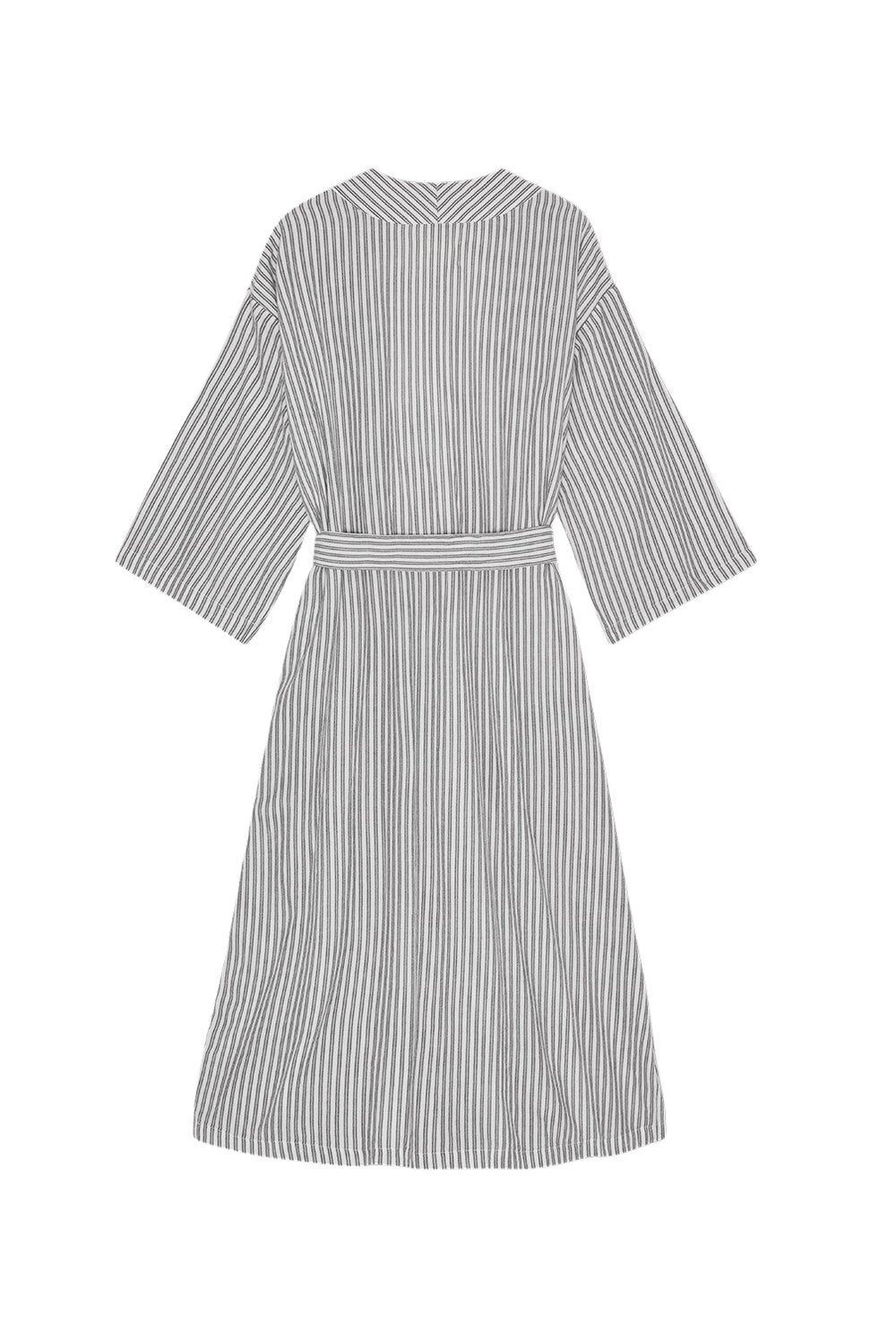 Lune flannel morgenkåbe - ecru/moonless night